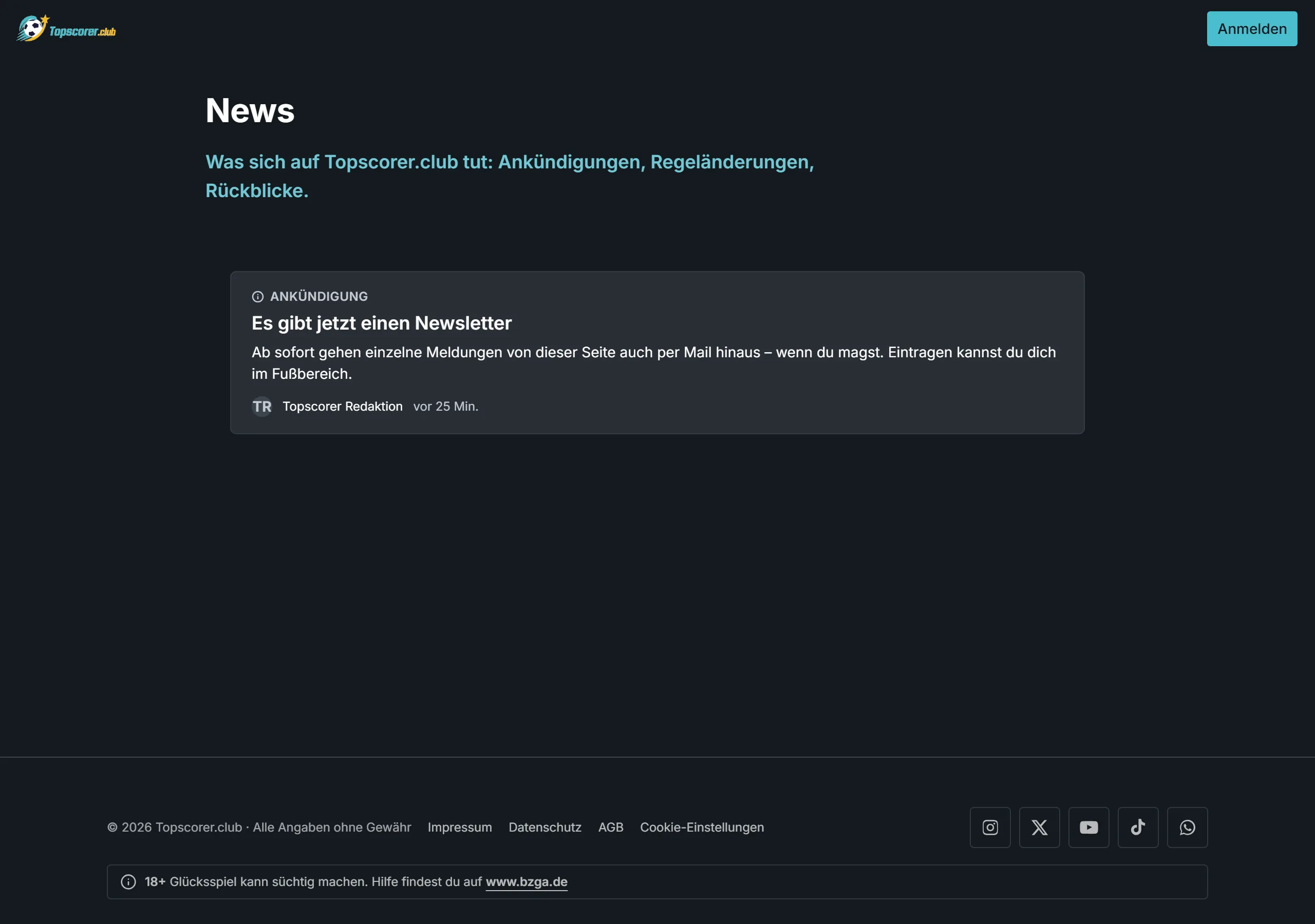 Die News mit der hervorgehobenen Spotlight-Meldung