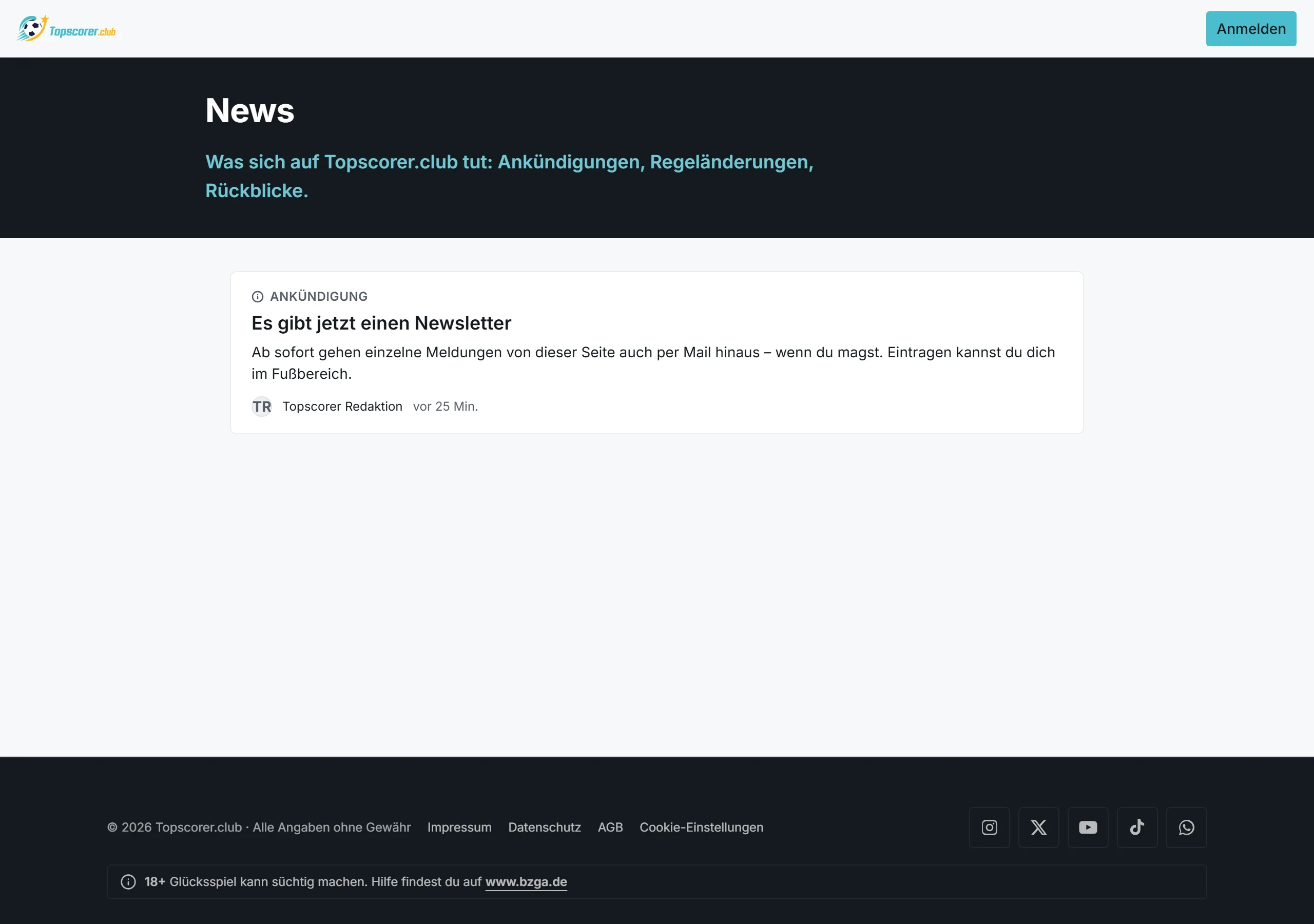 Die News mit der hervorgehobenen Spotlight-Meldung